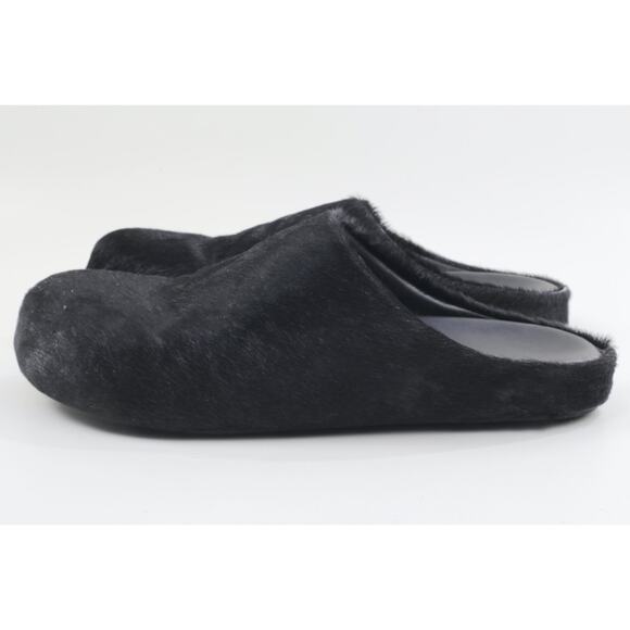 Marni Black Long Hair Calfskin Fussbett Sabot Mule Flats Slippers Size 41 main image 15